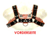 Oberkörper-Harness PITBULL mit oranger Paspel - 4cm 