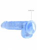 REALROCK Dildo Crystal Clear 6" blau 