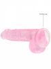 REALROCK Dildo Crystal Clear 6" pink 