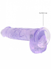 REALROCK Dildo Crystal Clear 6" purple 