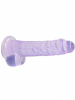 REALROCK Dildo Crystal Clear 8" purple 