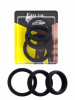 RUDE RIDER 3er-Set Silikon-Cockringe schwarz 