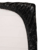 Lack-Spannbettlaken - schwarz 160x200cm 