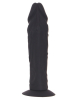 Silikon-Dildo 17cm mit Saugnapf schwarz 