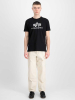 Alpha Industries Basic T-Shirt Carbon schwarz-silber 