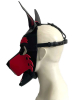 BRUTUS Pup Hood Veganleder rot-schwarz 