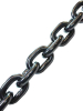 Stahlkette 8mm schwarz mit ABUS-Schloss weiss 