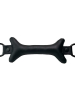 Knebel mit Leder-Knochen schwarz 