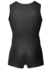 Singlet ärmellos mattlook schwarz 