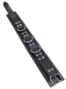 Leder-Halsband gepolstert schwarz - 3 D-Ringe - 6,5cm 