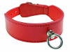 Leder-Halsband PASSION & Ring der O - rot 