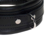 Leder-Halsband, gepolstert schwarz 5cm 