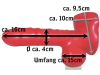 Penishülle mit Rand - rot 