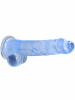 REALROCK Dildo Crystal Clear 8" blau 