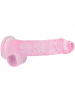 REALROCK Dildo Crystal Clear 8" pink 