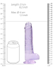 REALROCK Dildo Crystal Clear 8" purple 