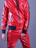 Riegillio PVC Tracksuit Hose ROT - schwarze Streifen 