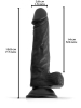 RUDE RIDER Realistic Dildo FINN - schwarz 