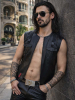 Weste mit Taschen CAMILLO Wetlook schwarz 