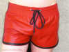 Leder-Sport/Boxershort, rot-schwarz 