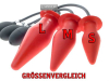 Blow-Up Butt Plug Größe S - rot + Schaumkern 