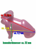 Keuschheitskäfig Kunststoff 10x3 rosa 
