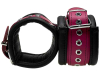 Leder-Handfesseln, Fuchsia-Pink - 6,5cm 