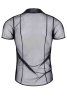 Polohemd ROBERTO Mesh Kurzarm schwarz 
