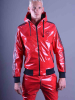 Riegillio PVC Tracksuit Hose ROT - schwarze Streifen 