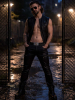 Weste mit Taschen CAMILLO Wetlook schwarz 