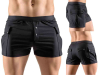 Herren-Short Worker-Style matt - schwarz 