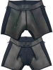Mister S Neopren TRIPLE ZIP BOXER schwarz 