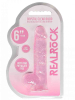 REALROCK Dildo Crystal Clear 6" pink 