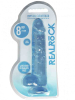 REALROCK Dildo Crystal Clear 8" blau 