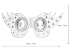 Steampunk Splicy-Wing-Maske Schwarz 