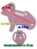 Keuschheitskäfig Kunststoff 9x3 rosa 