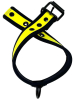 Mister S Neopren Puppy Halsband - gelb/schwarz 