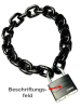 Stahlkette 8mm schwarz mit ABUS-Schloss 