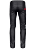 Hose AMEDEO Wetlook schwarz 