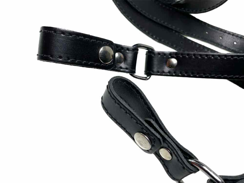 Mister B Leather Braces Brown, Leder-Hosenträger braun